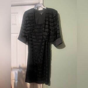 R&M Richards Black Dress with Matching Jacket 16W